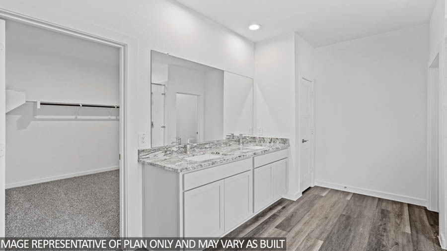 Primary bathroom with double sinks