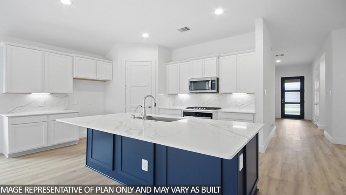 Kitchen with an island