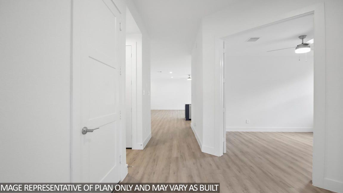 Entry hallway with vinyl flooring