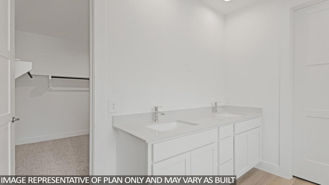 Primary bathroom with double sinks