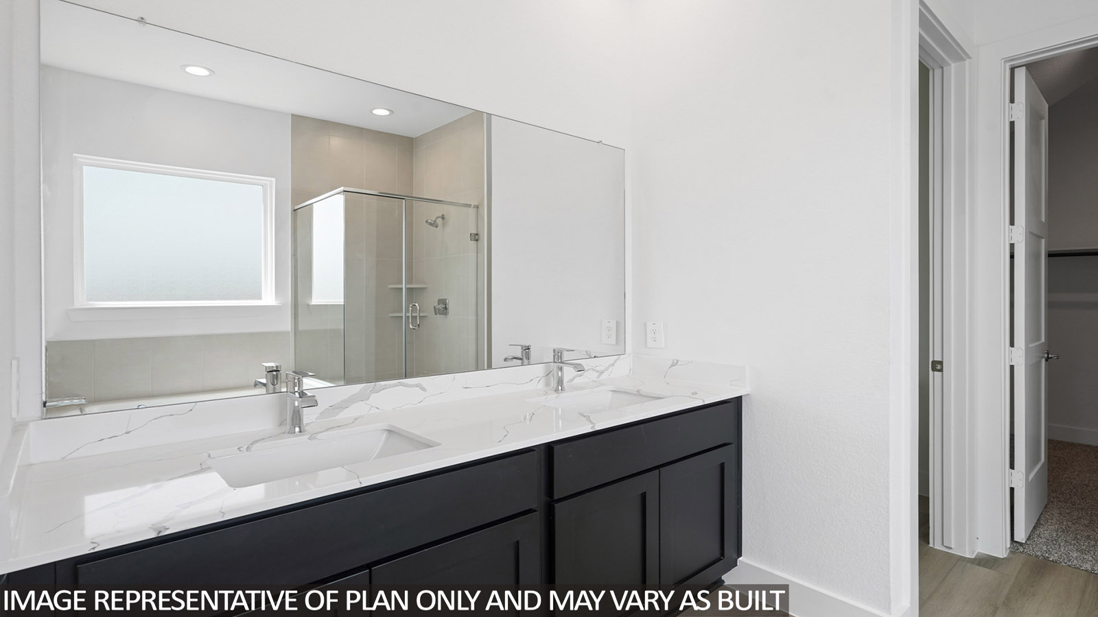 Primary bathroom with double sinks