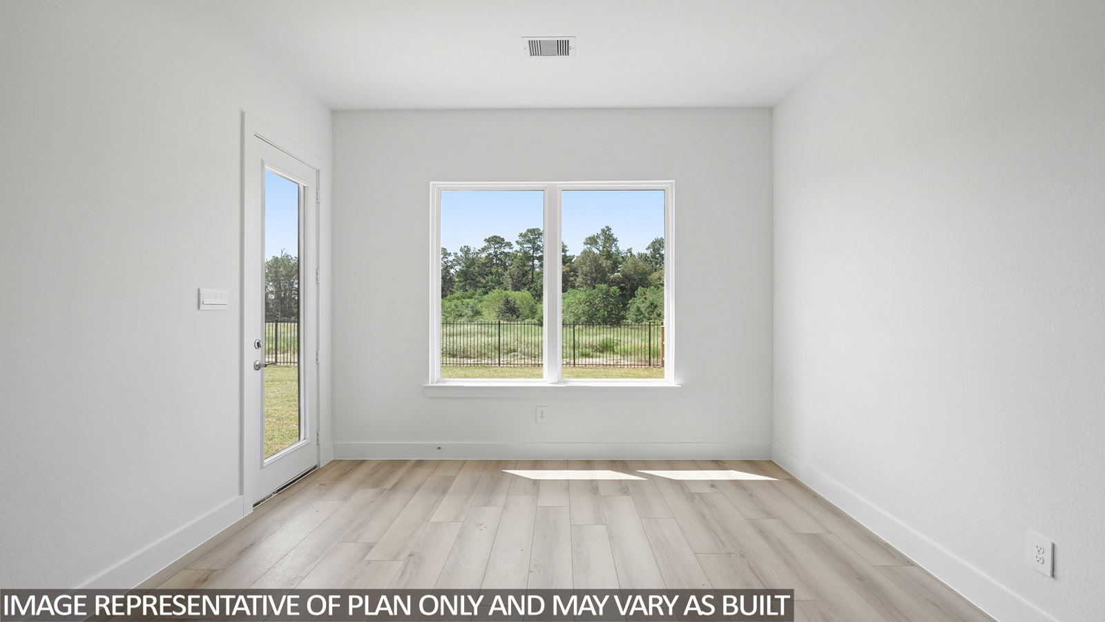 Kitchen featuring a full appliance suite included, pantry access, cabinet storage, and clean modern finishes