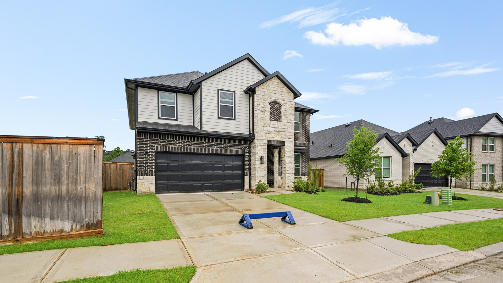 Two story home with two car garage