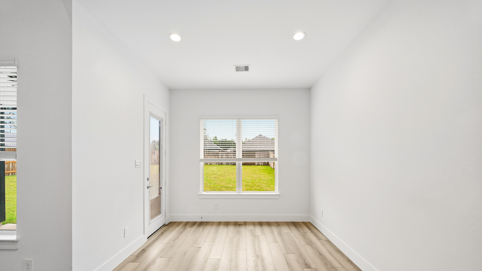 Dining area with vinyl flooring
