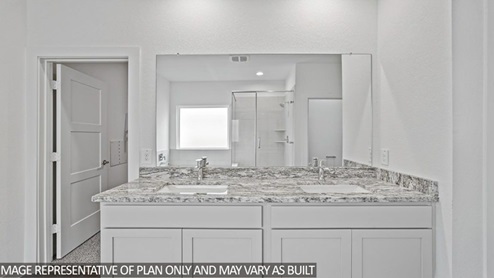 dual vanity in primary bathroom