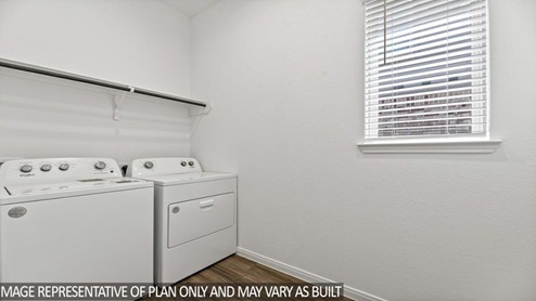 laundry room with window