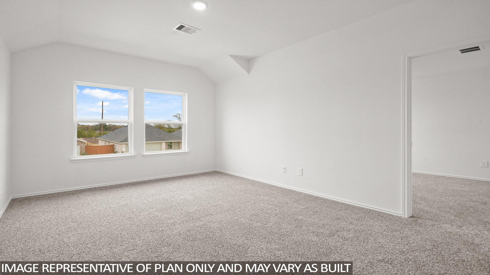 Secondary bedroom in Cypress Green includes natural window light, full closet, connectivity to the home