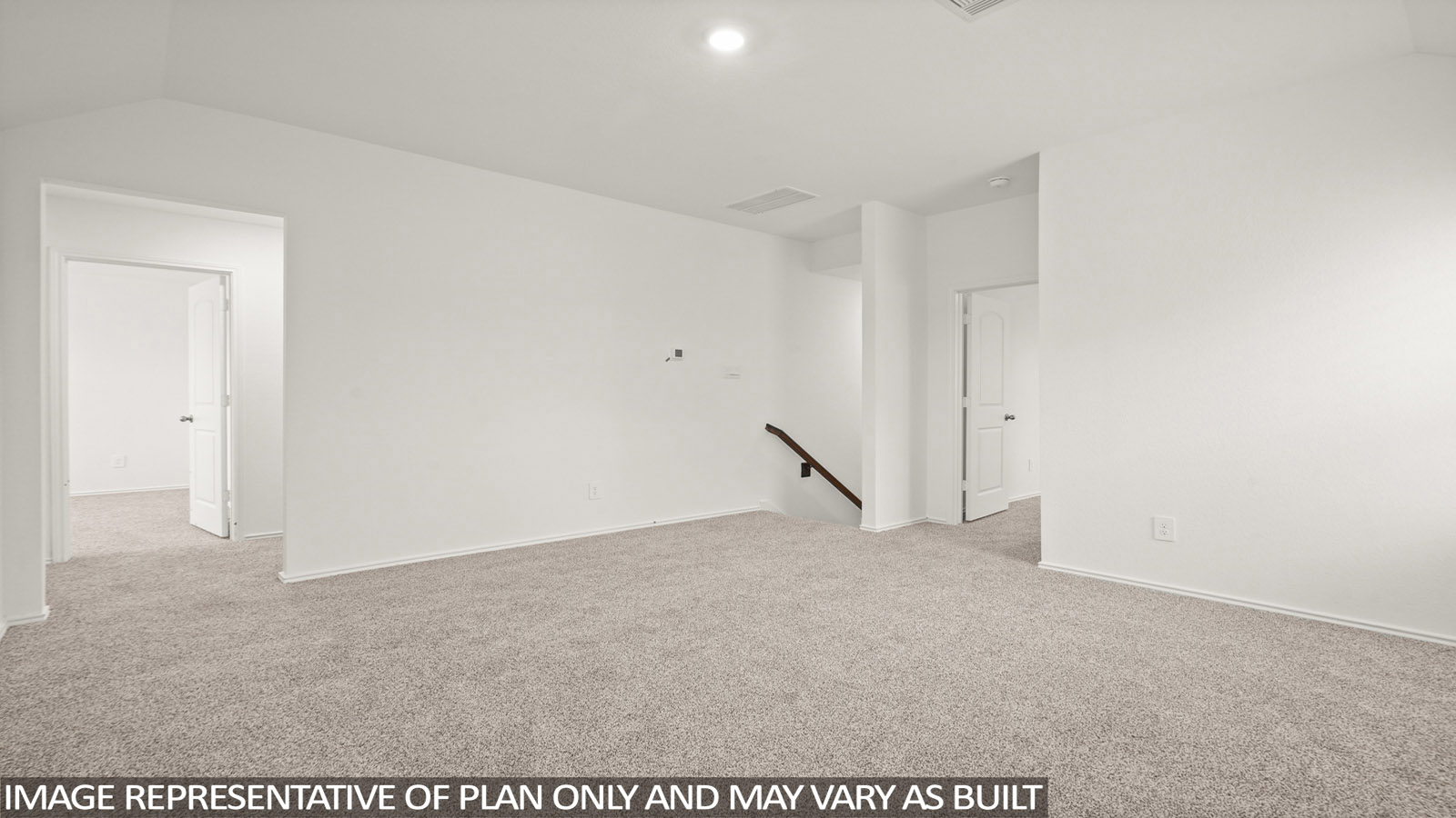 bedroom with caret flooring