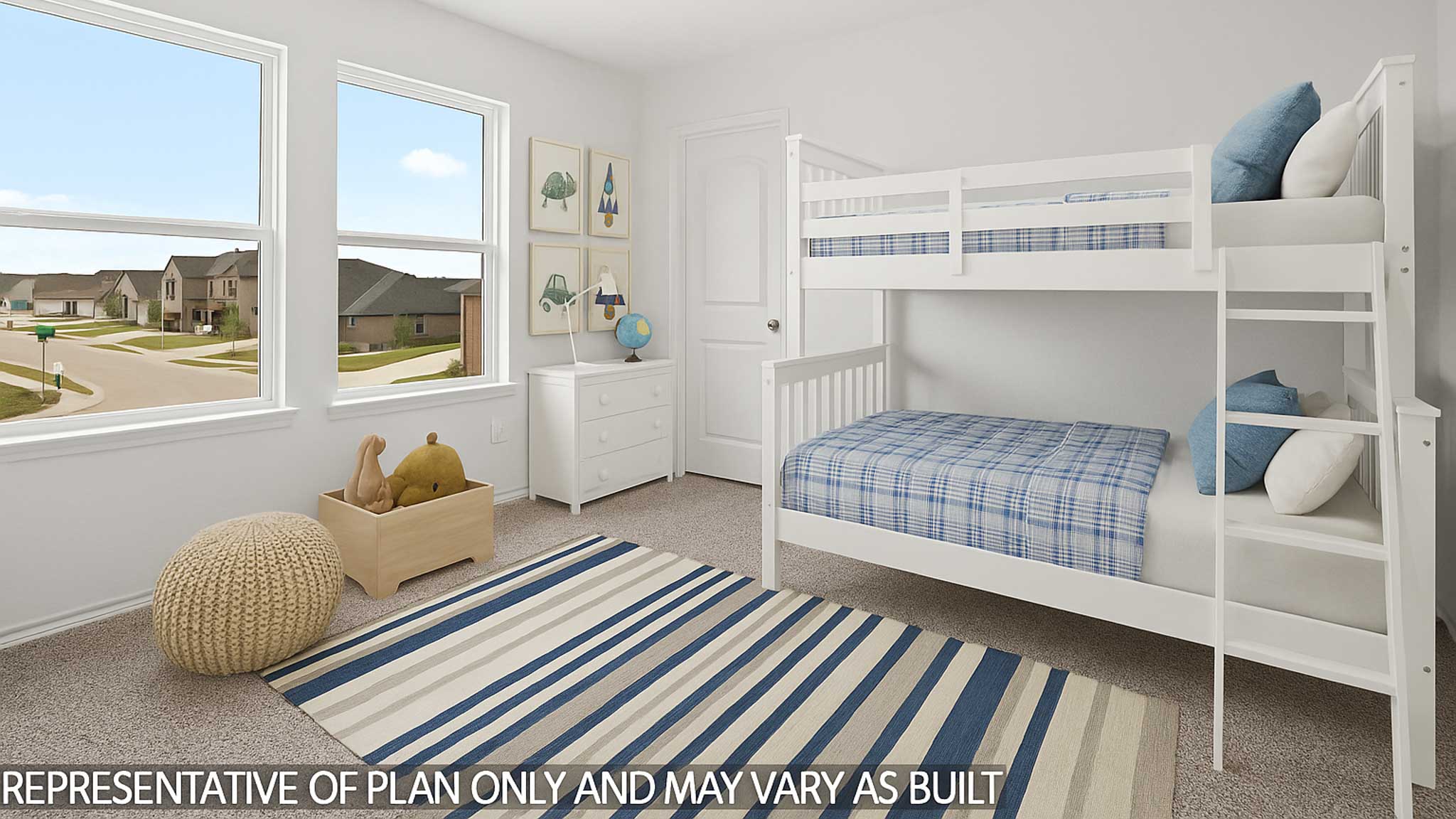 Second bedroom, flex-office, study, entertainment, game, craft room options in this D.R. Horton new construction home