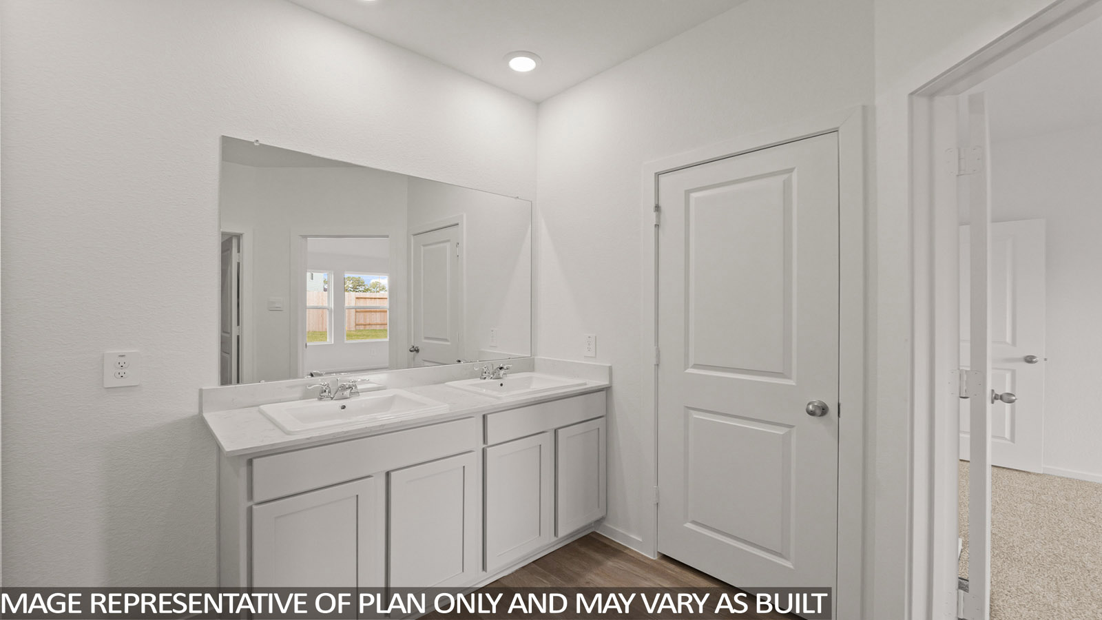 Primary bathroom with double sinks