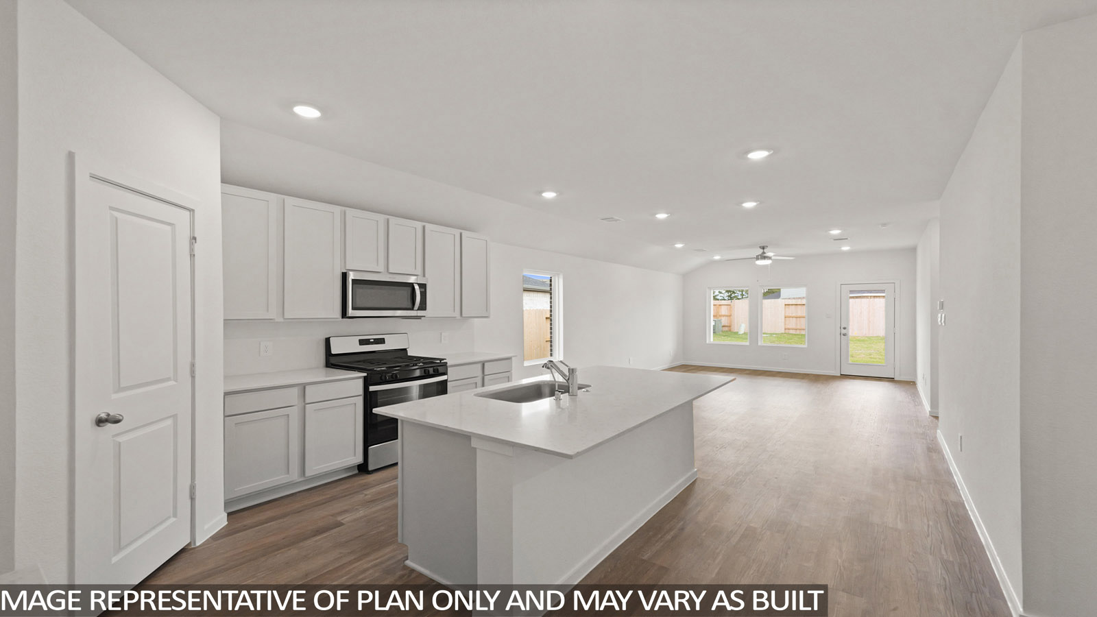 Kitchen with an island