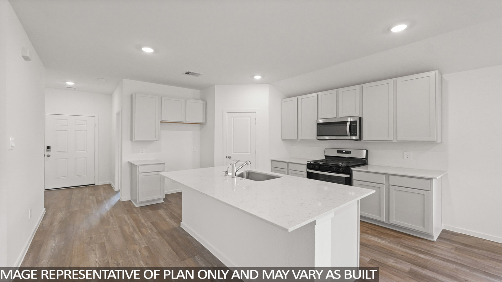 Kitchen with an island