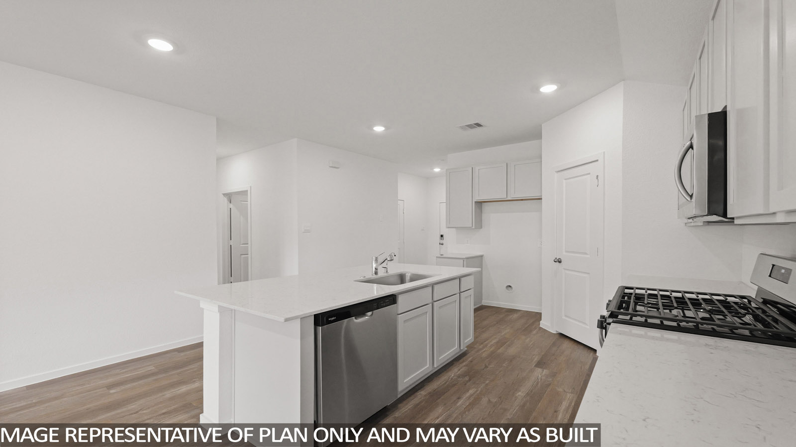 Kitchen with an island