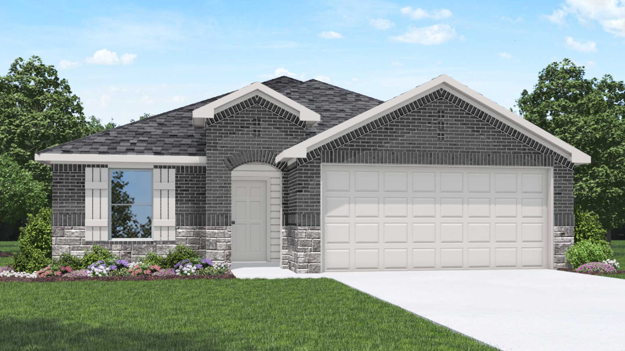 Rendering of E35D elevation B.