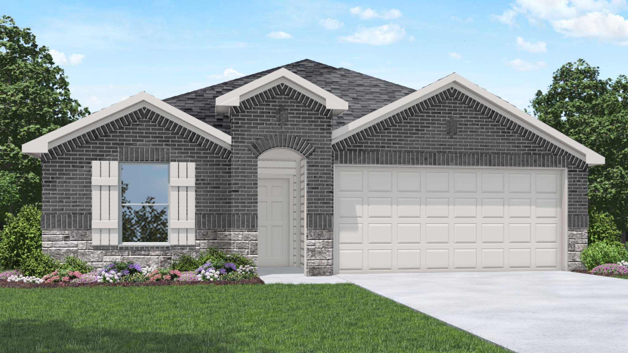 Rendering of E35H elevation B.