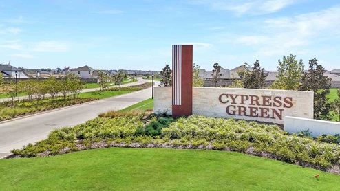Cypress Green Entry monument.