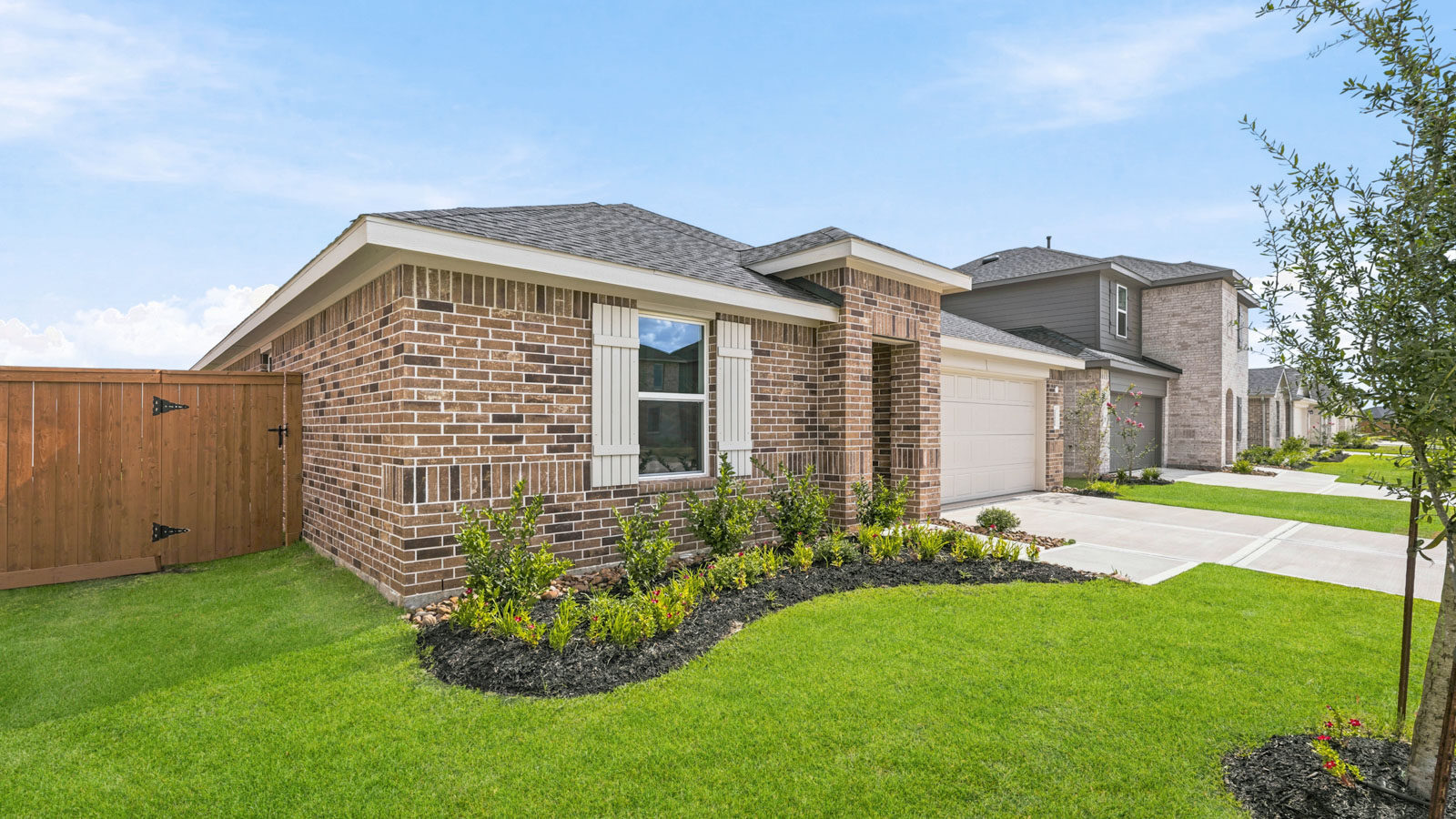 landscaped front yard