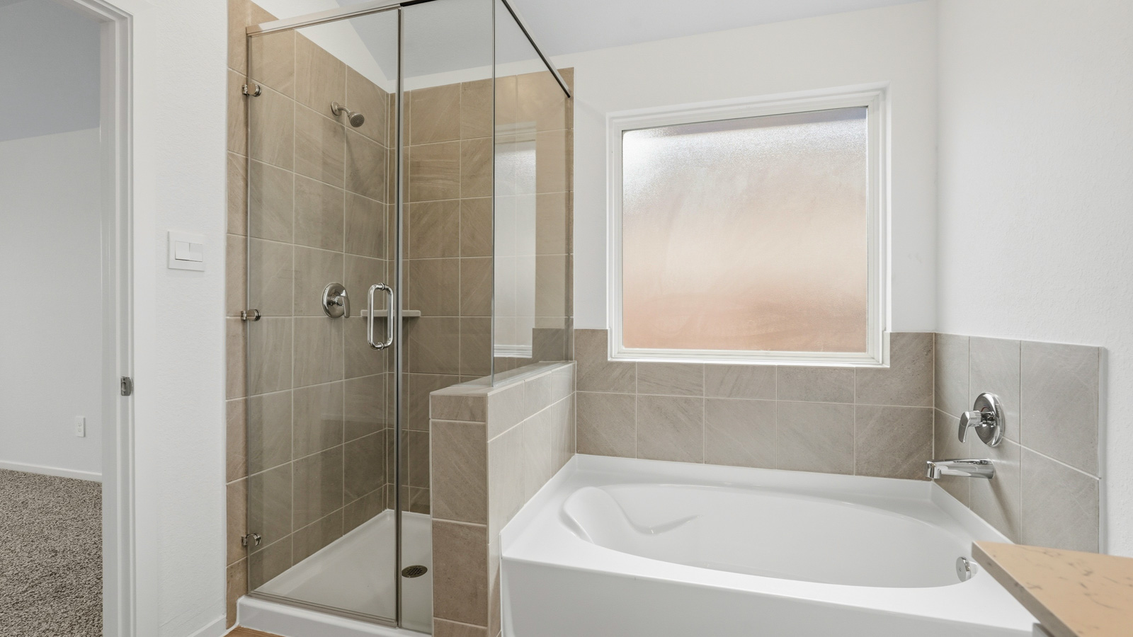 seperate tub and shower in primary bath