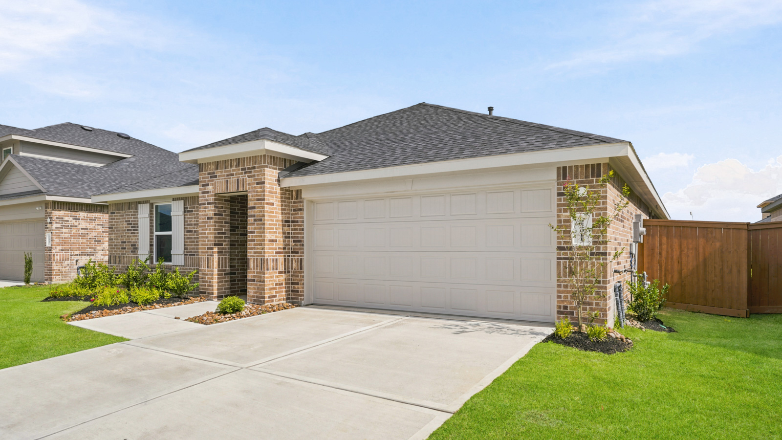 landscaped front yard