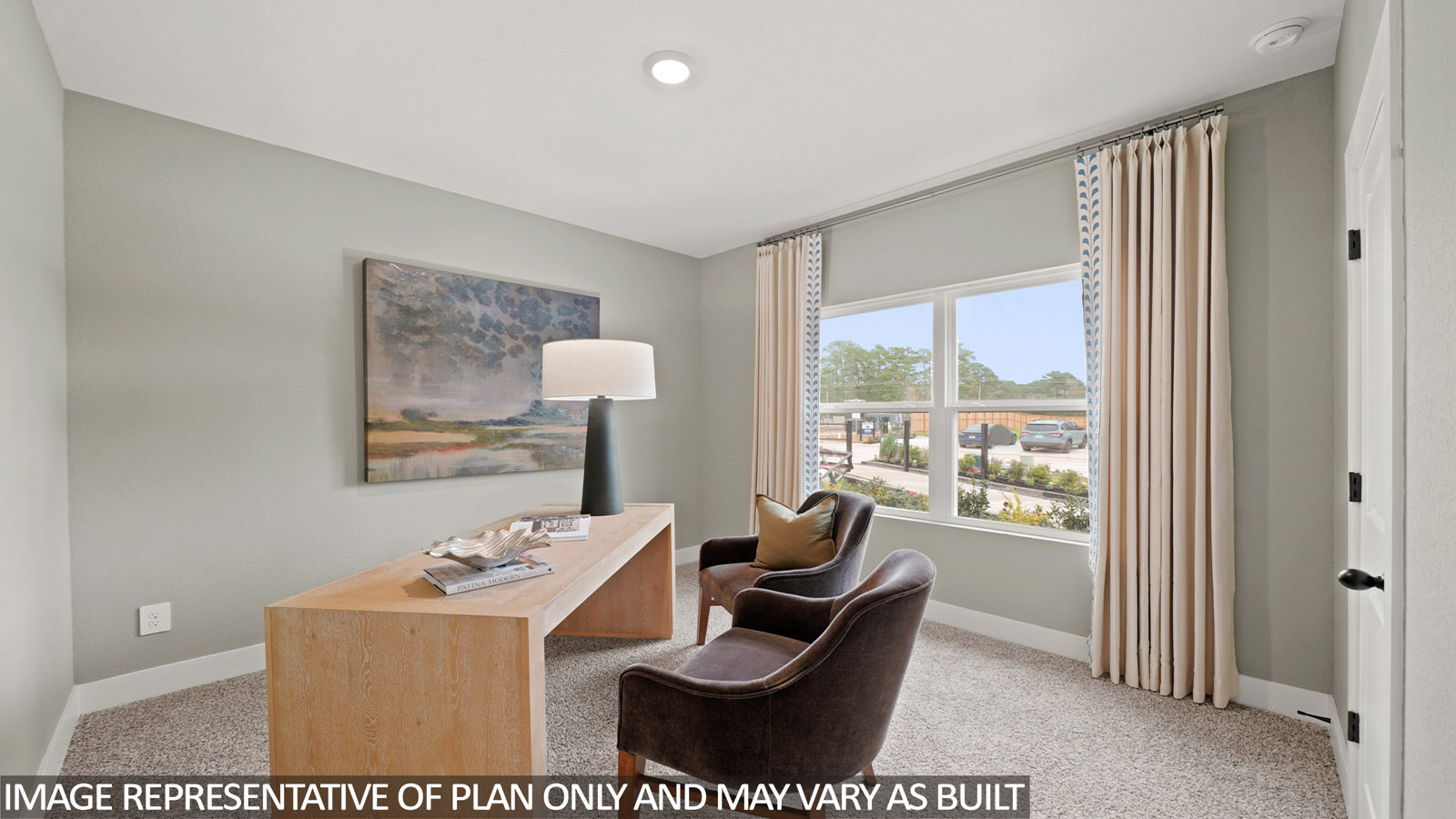 office with carpet flooring