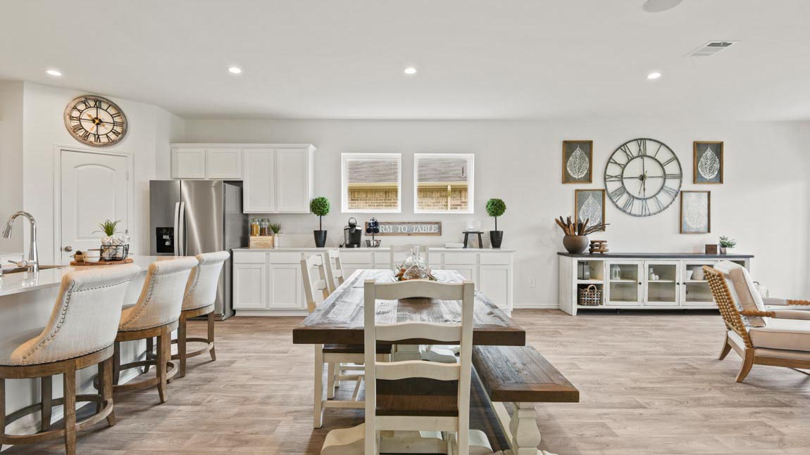 open cocept living and dining