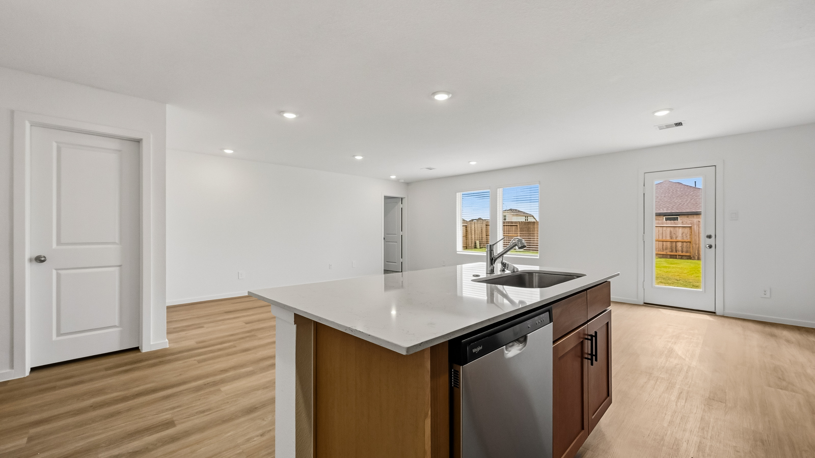 kitchen with quartz countertops and stainless steel appliances