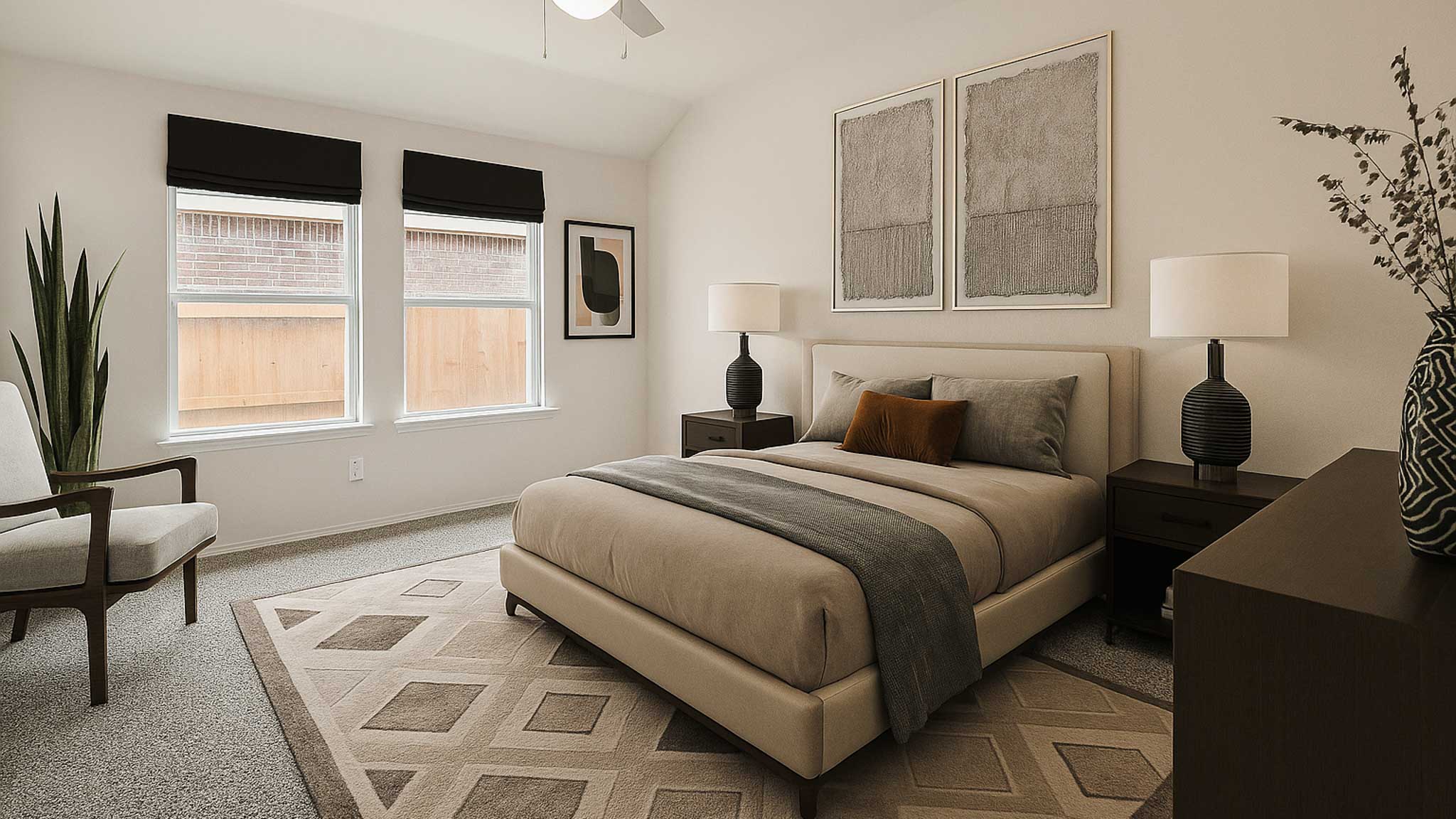 bedroom with carpet flooring