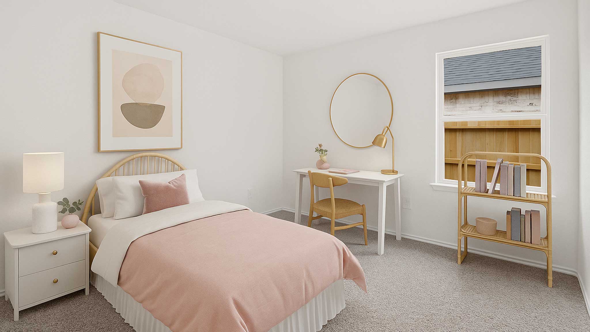 bedroom with carpet flooring