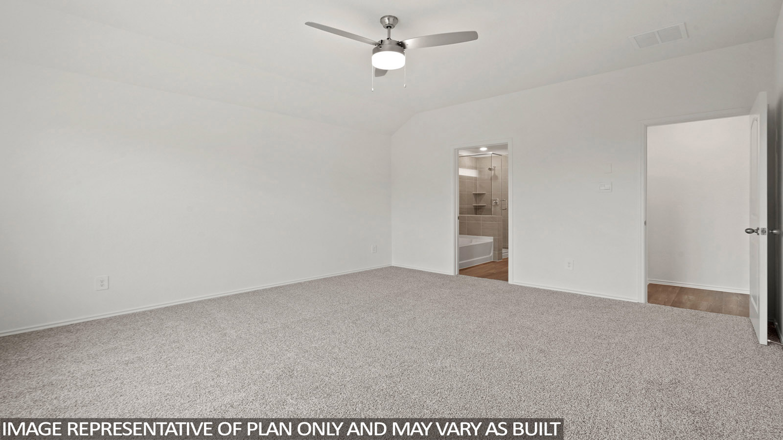 bedroom with Mohawk carpet flooring