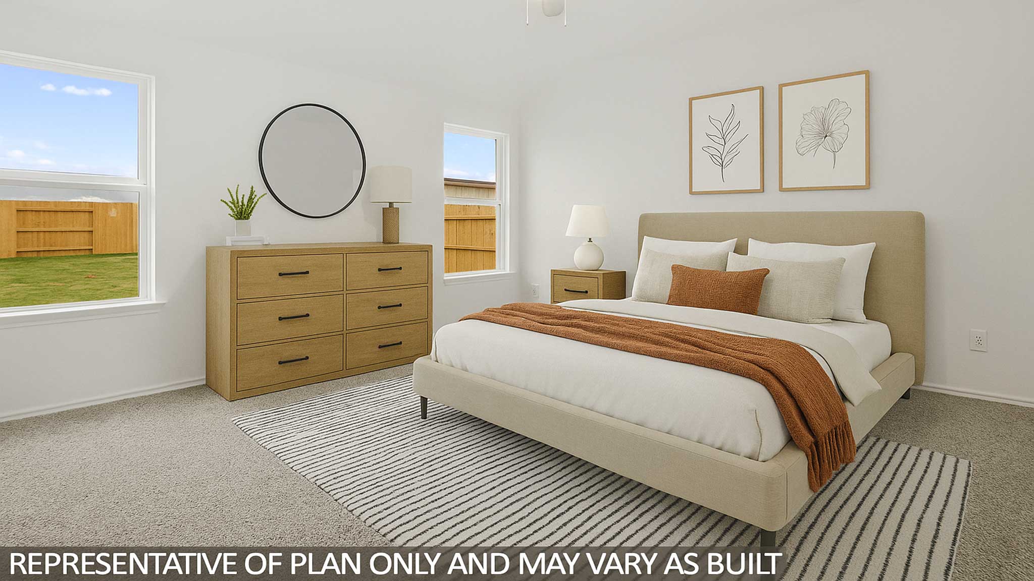 bedroom with Mohawk carpet flooring in Katy, TX