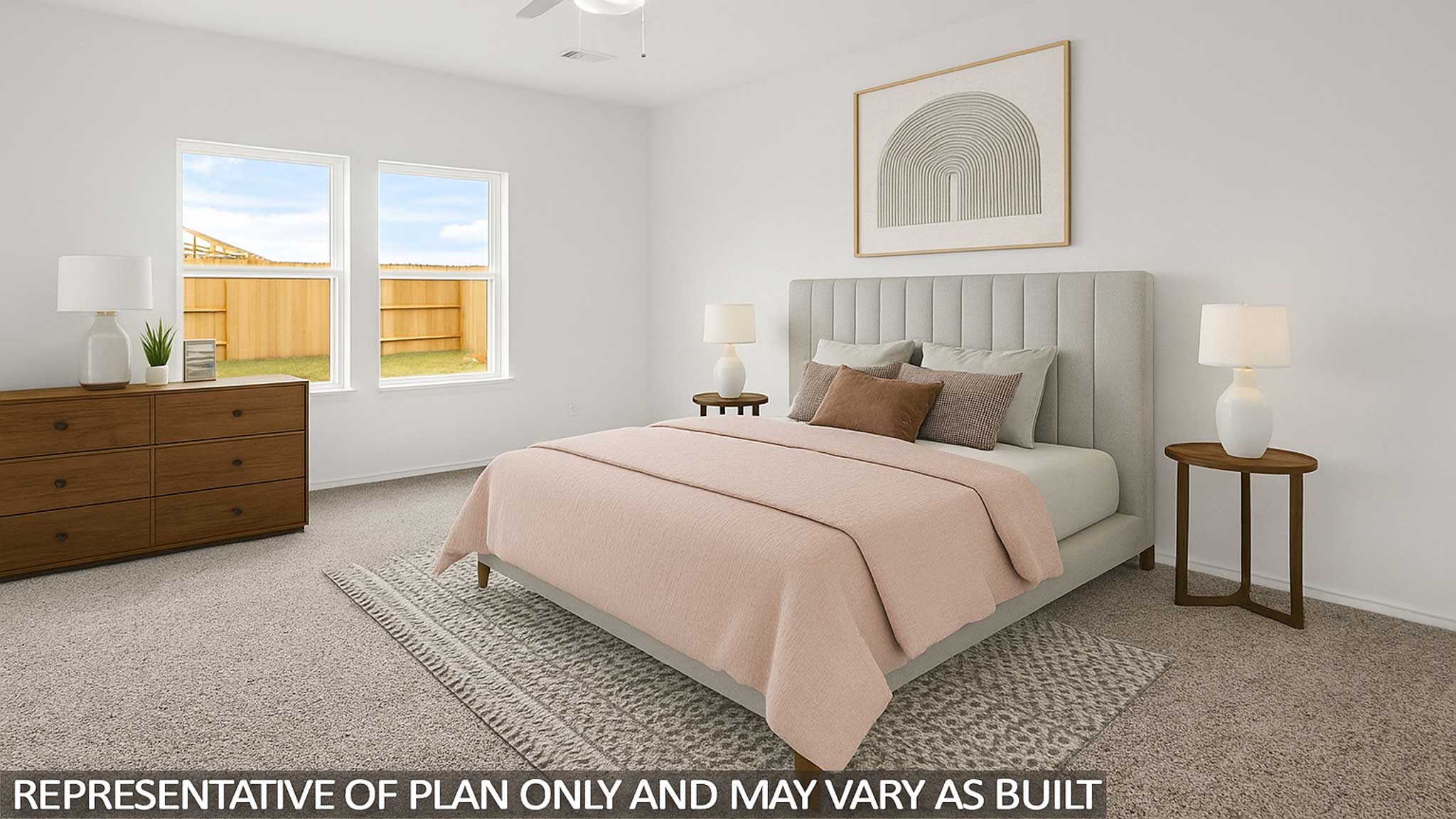 bedroom with Mohawk carpet flooring in Katy, Tx