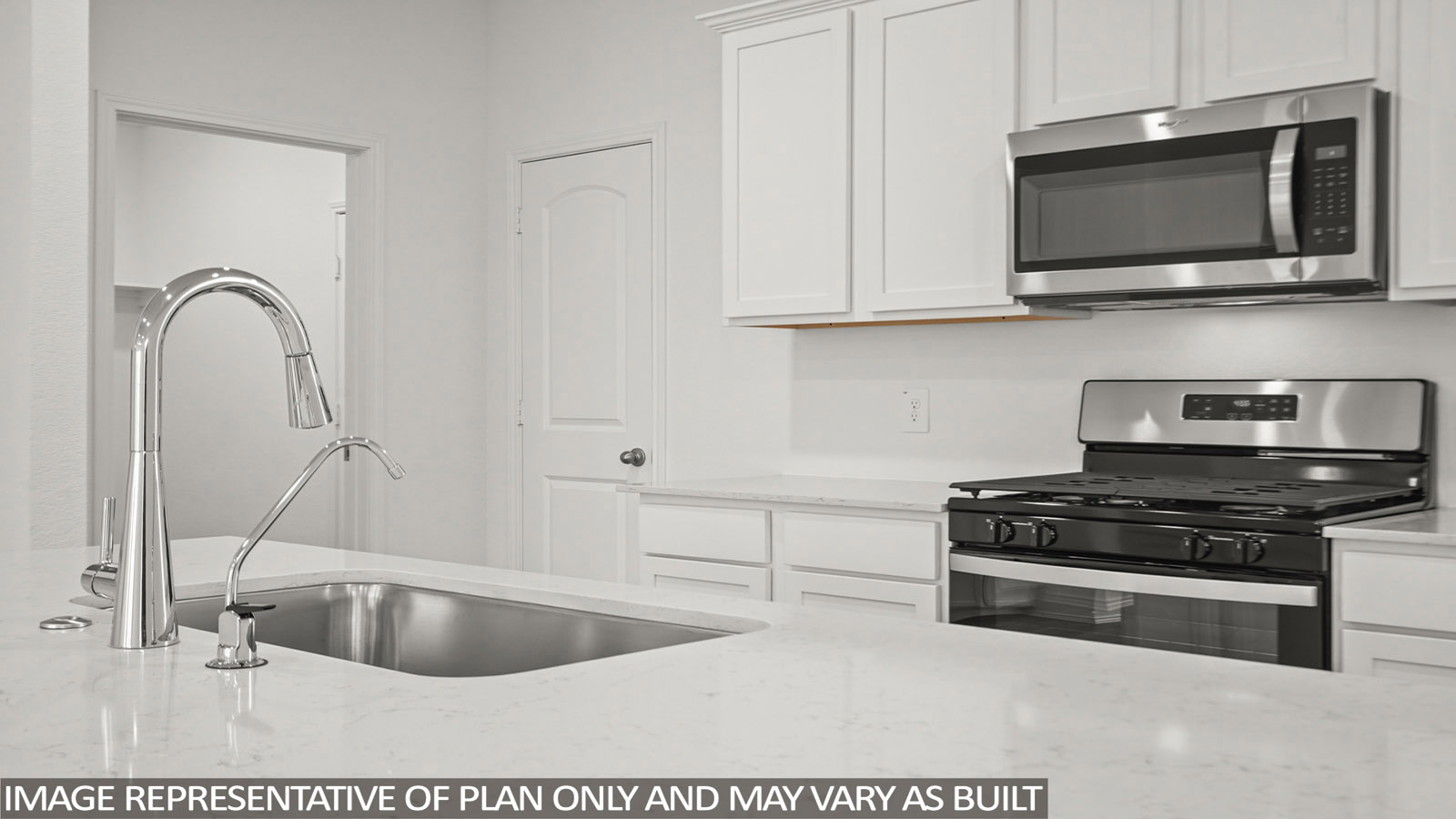 open concept living and dining area with vinyl flooring, large windows, and quartz countertops