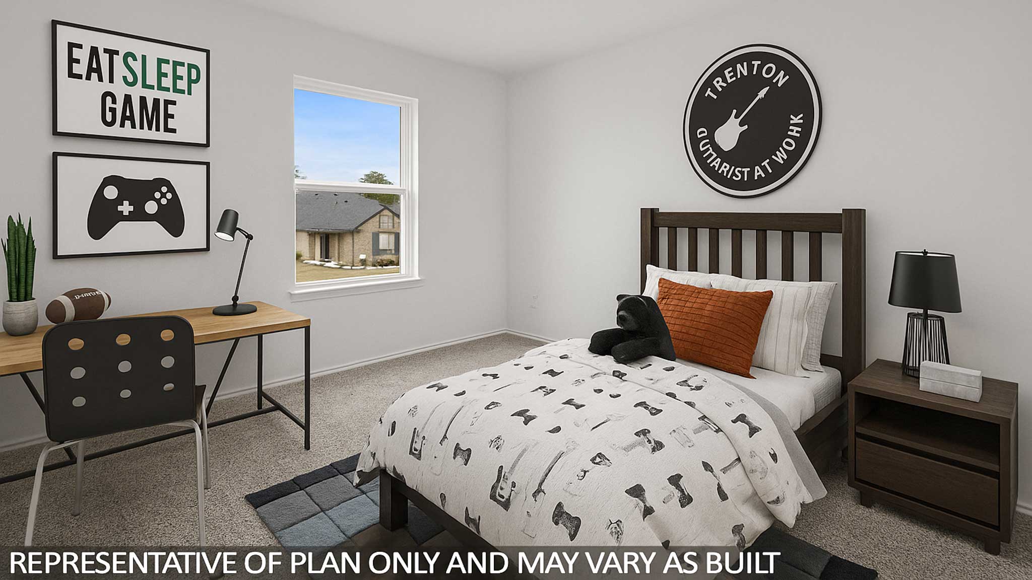 bedroom with carpet flooring
