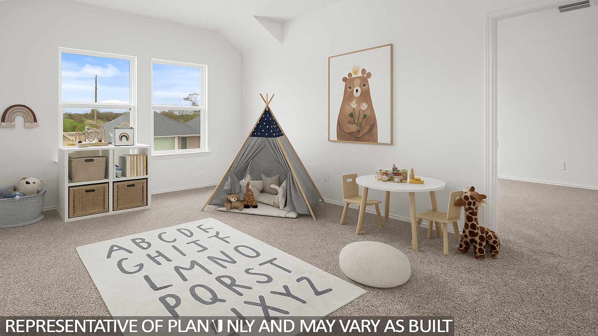 bedroom with carpet flooring