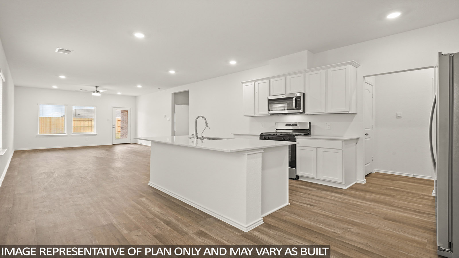 Kitchen with an island