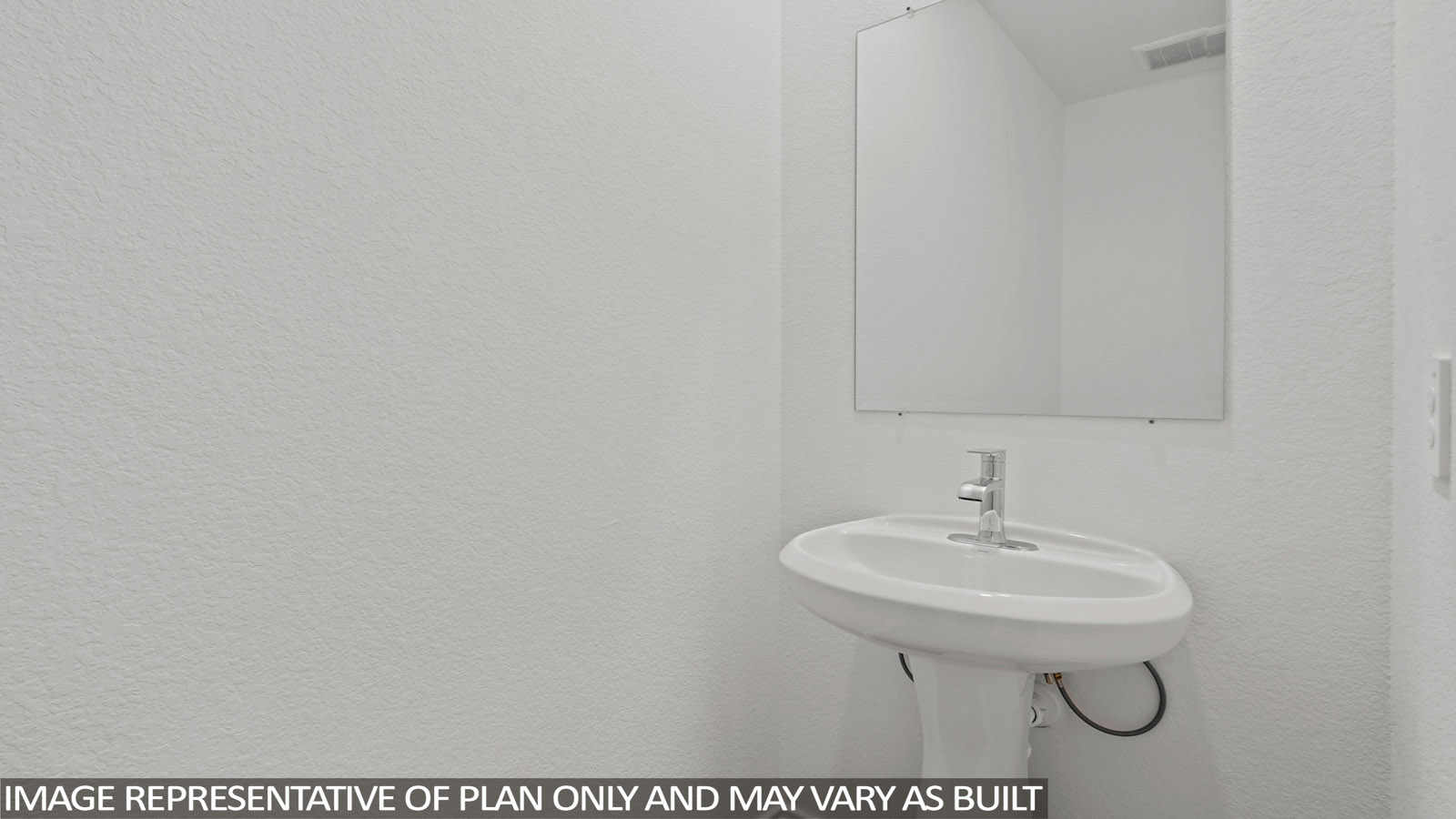 Powder bathroom with pedestal sink