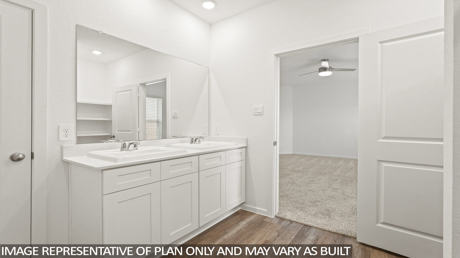 Primary bathroom with double sinks