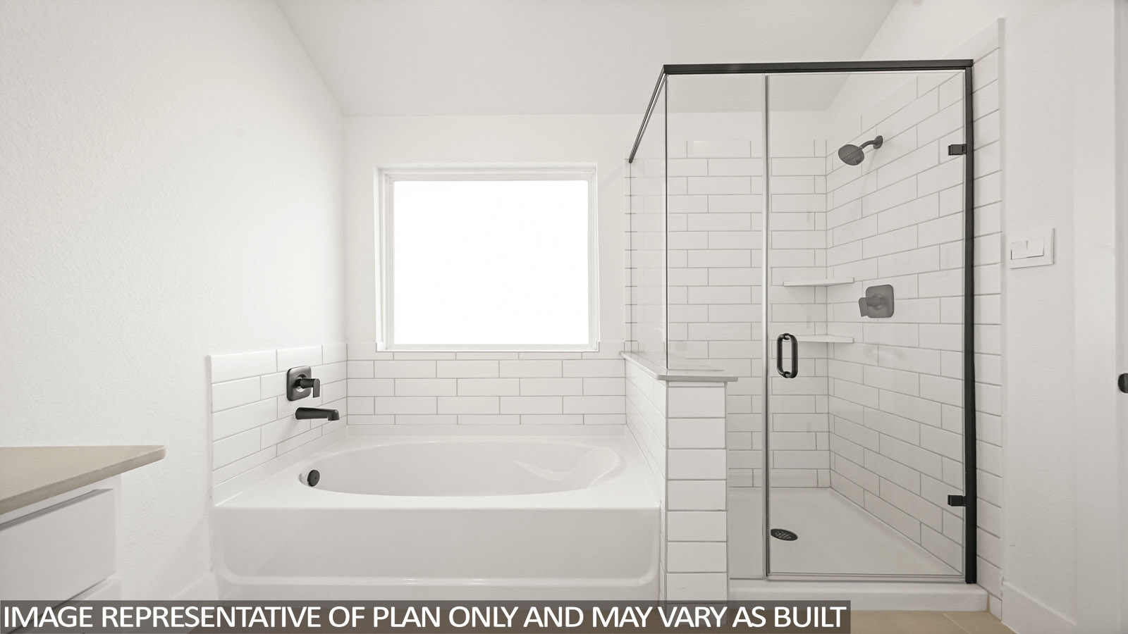 primary bathroom with seperate tub and shower