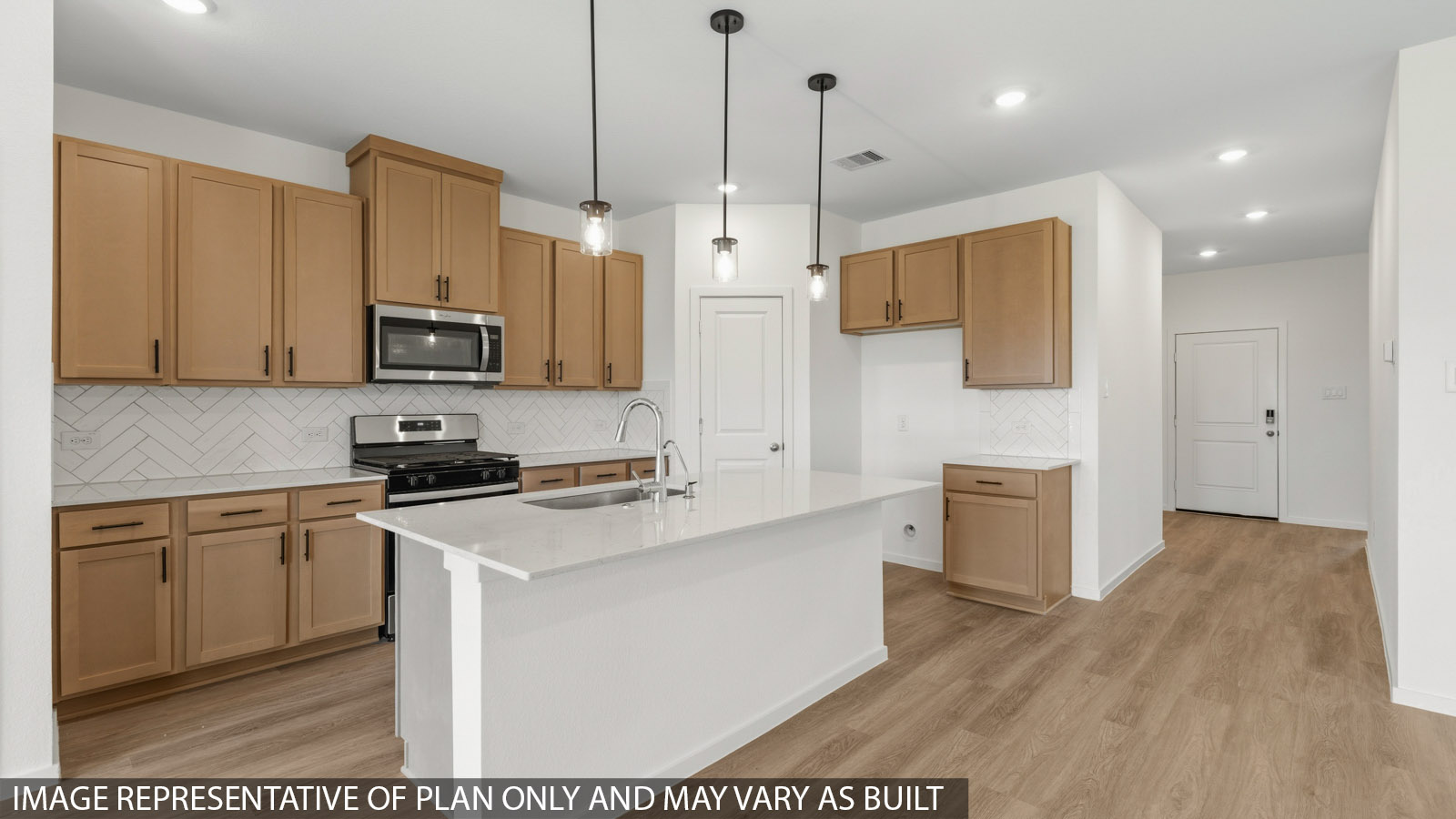 kitchen with quartz countertops and stainless steel appliances