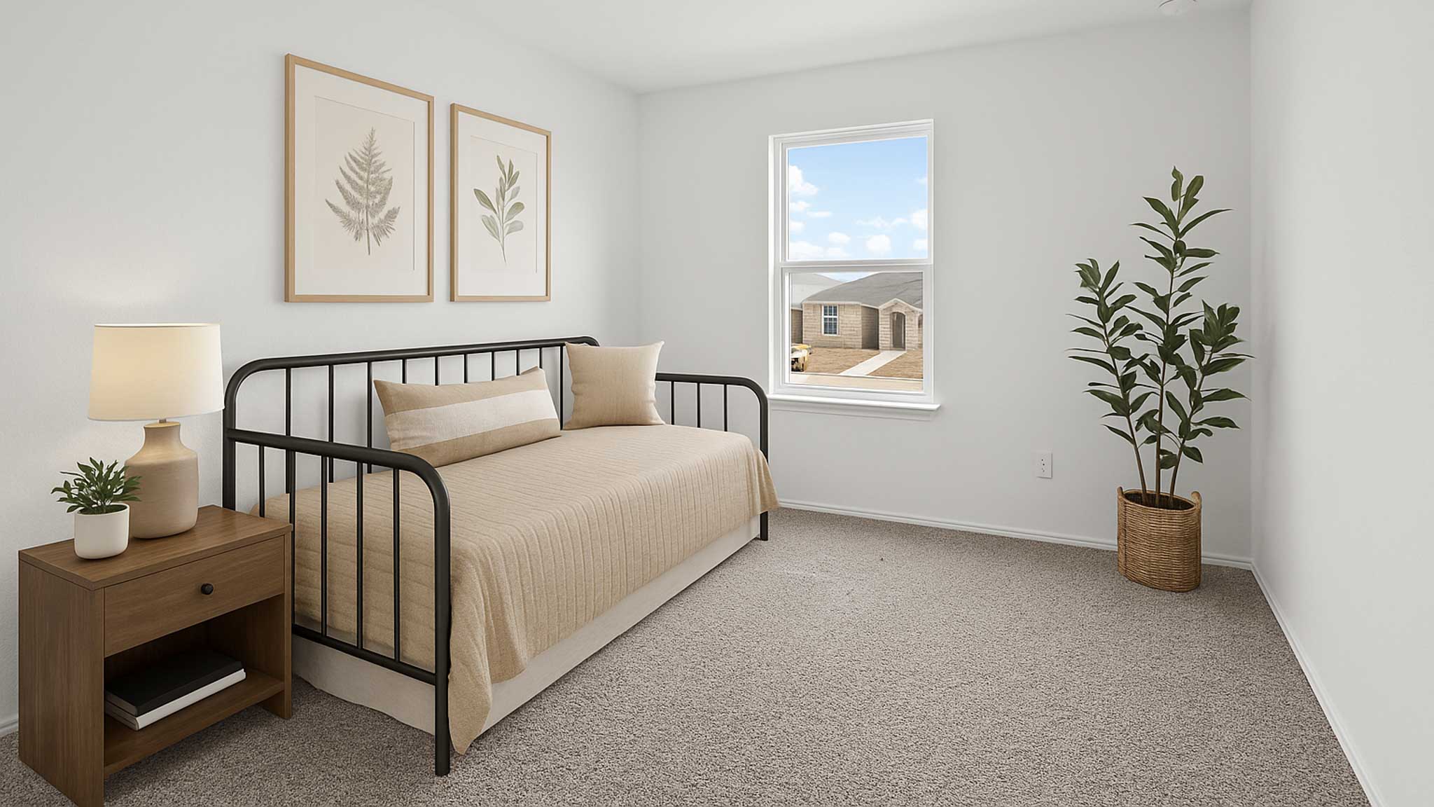 bedroom with carpet flooring