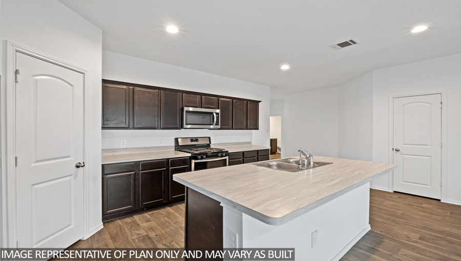 open concept living and dining area