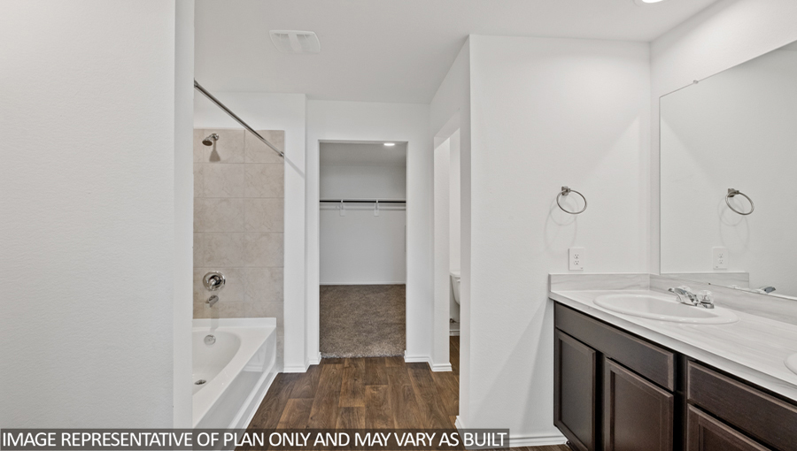 Primary bathroom with double sinks