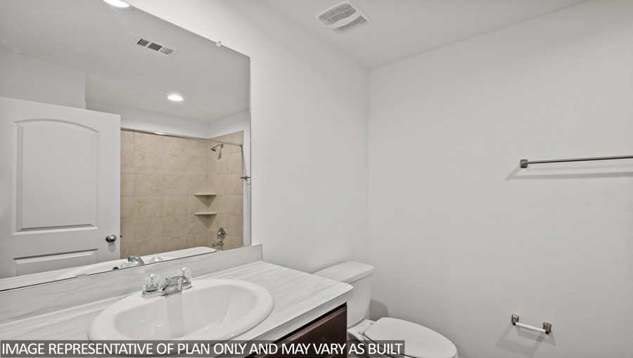 Powder bathroom with pedestal sink