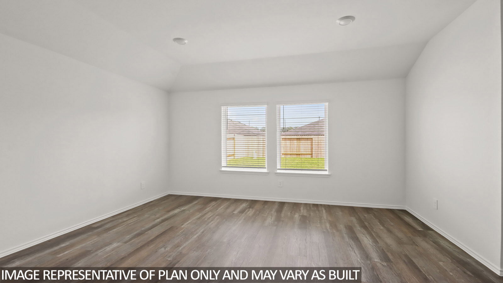 open concept living and dining area with vinyl flooring and large windows in Magnolia, TX