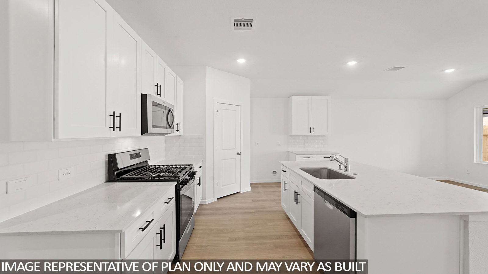 kitchen with quartz countertops and stainless steel appliances