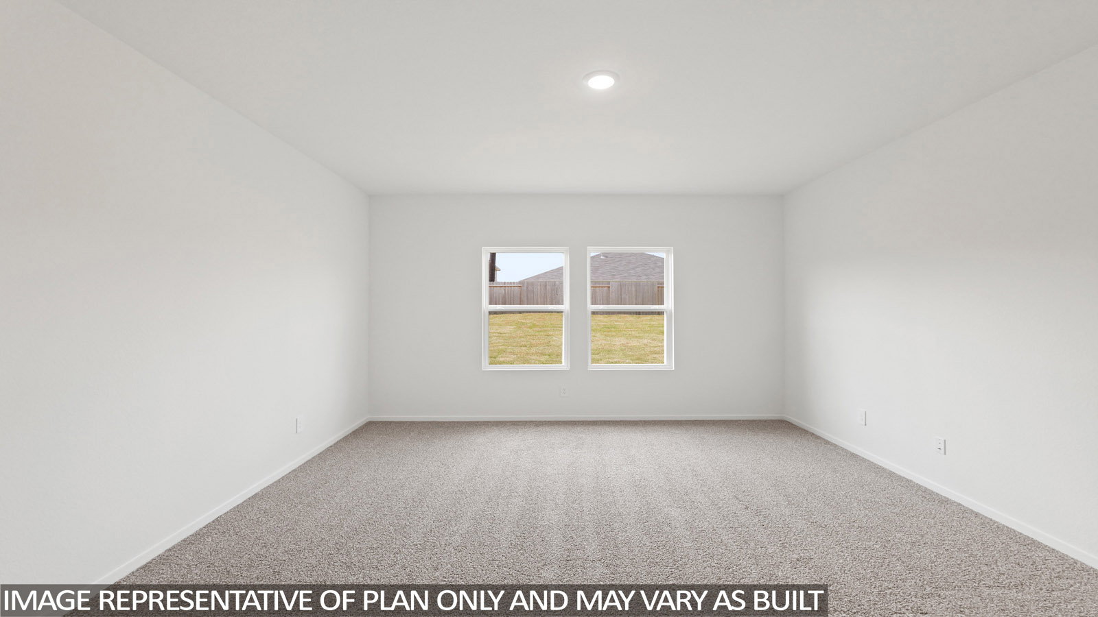 Bedroom with carpet flooring