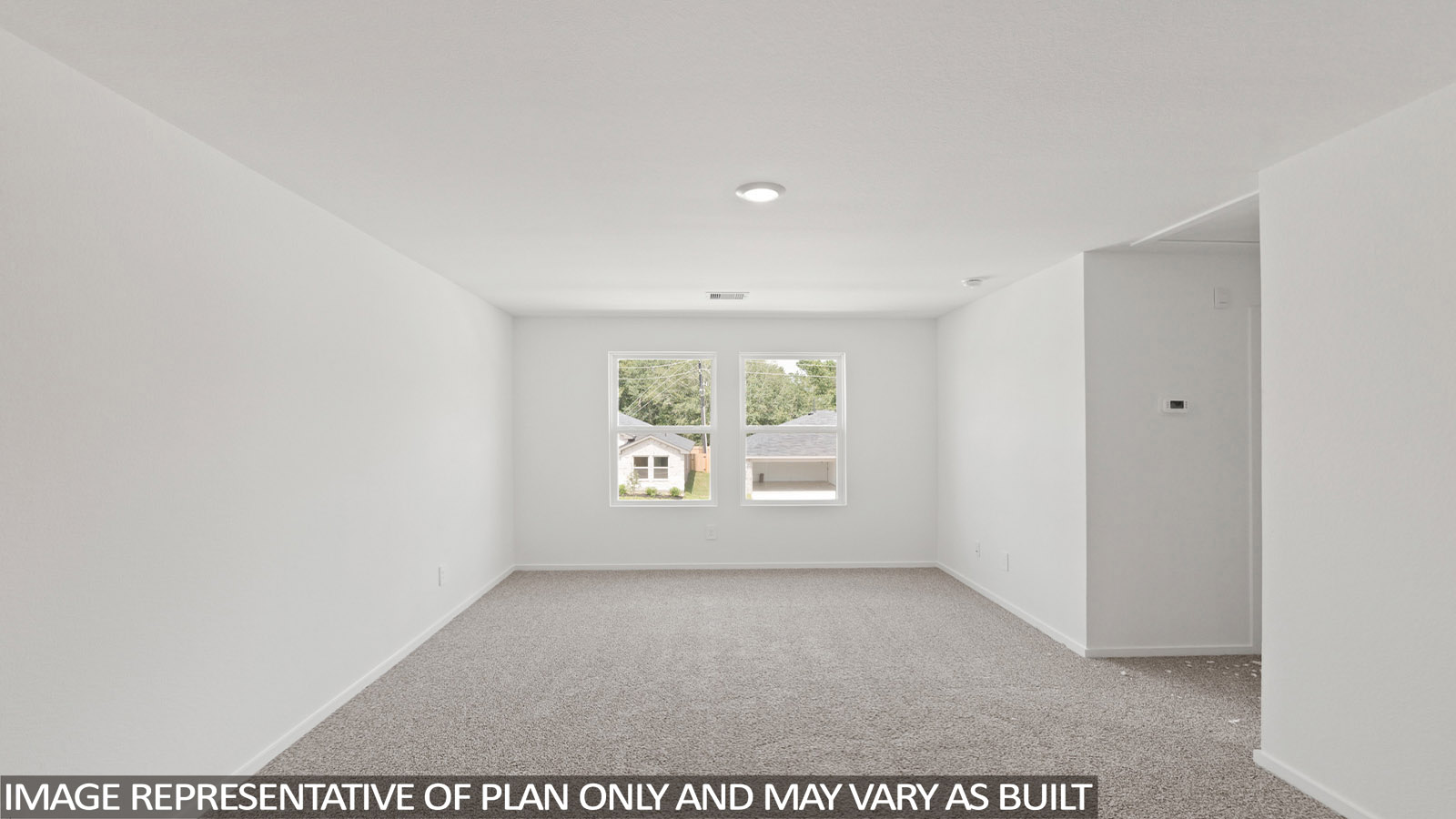 Bedroom with carpet flooring