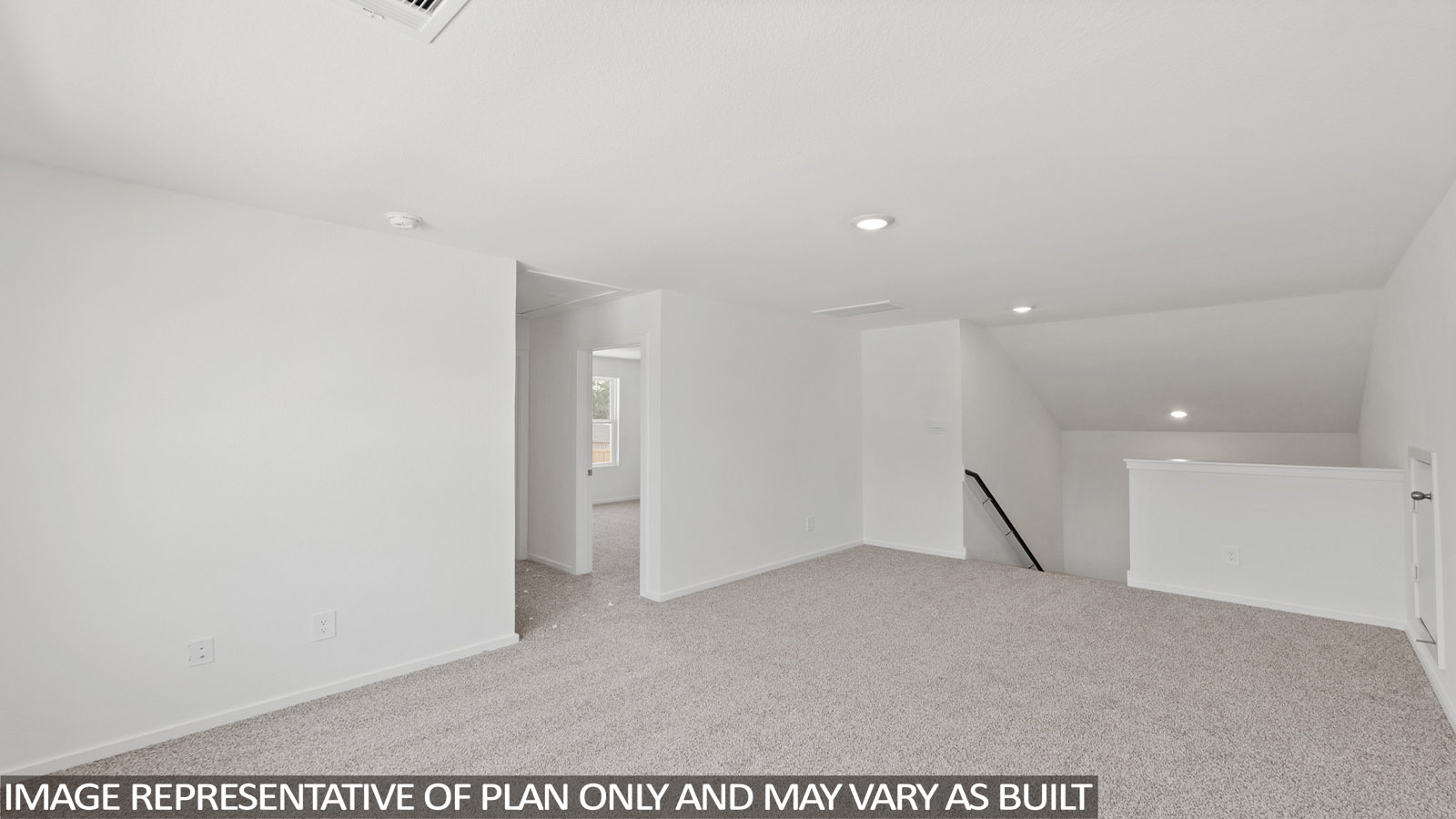 Bedroom with carpet flooring