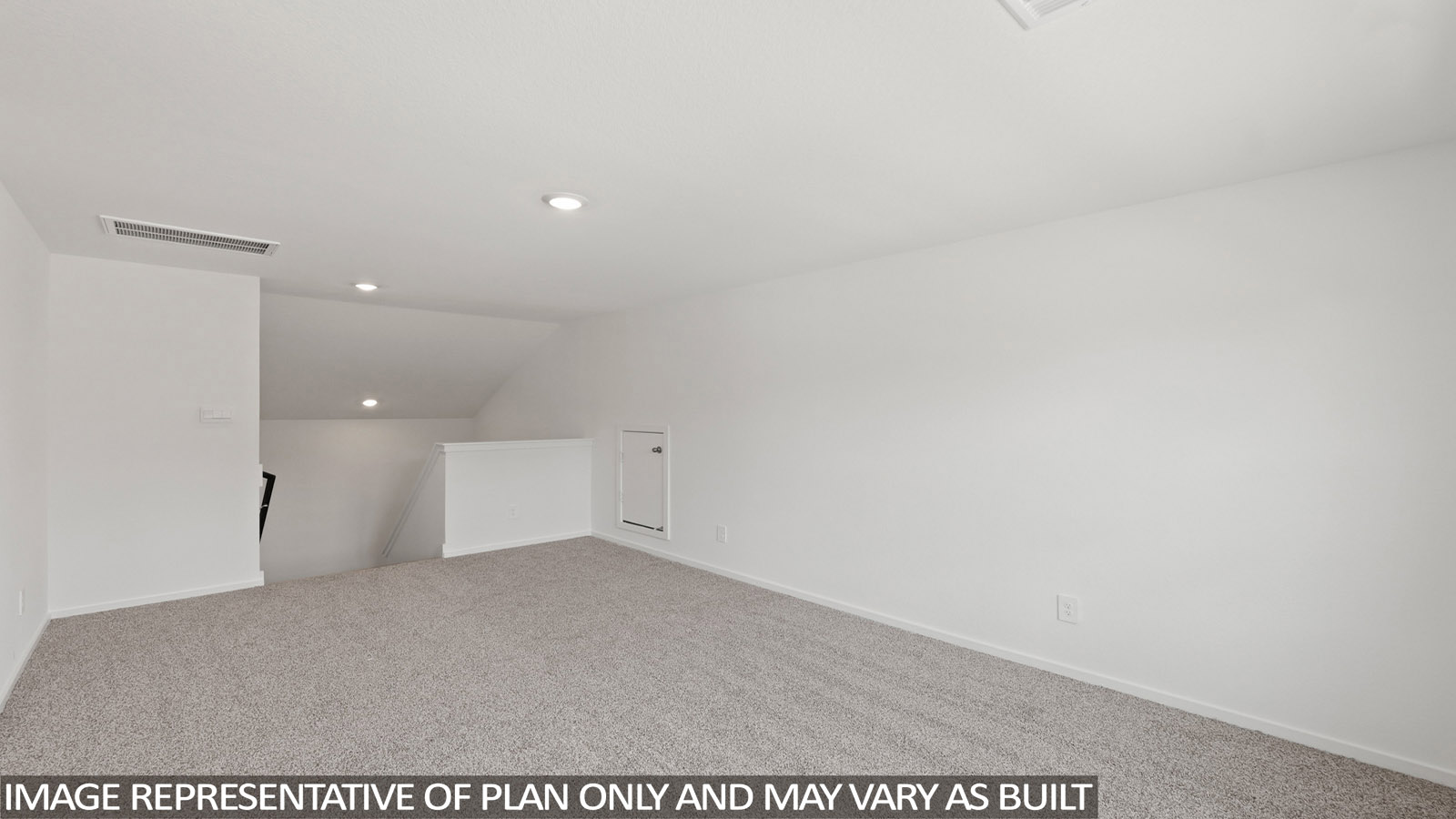 Bedroom with carpet flooring