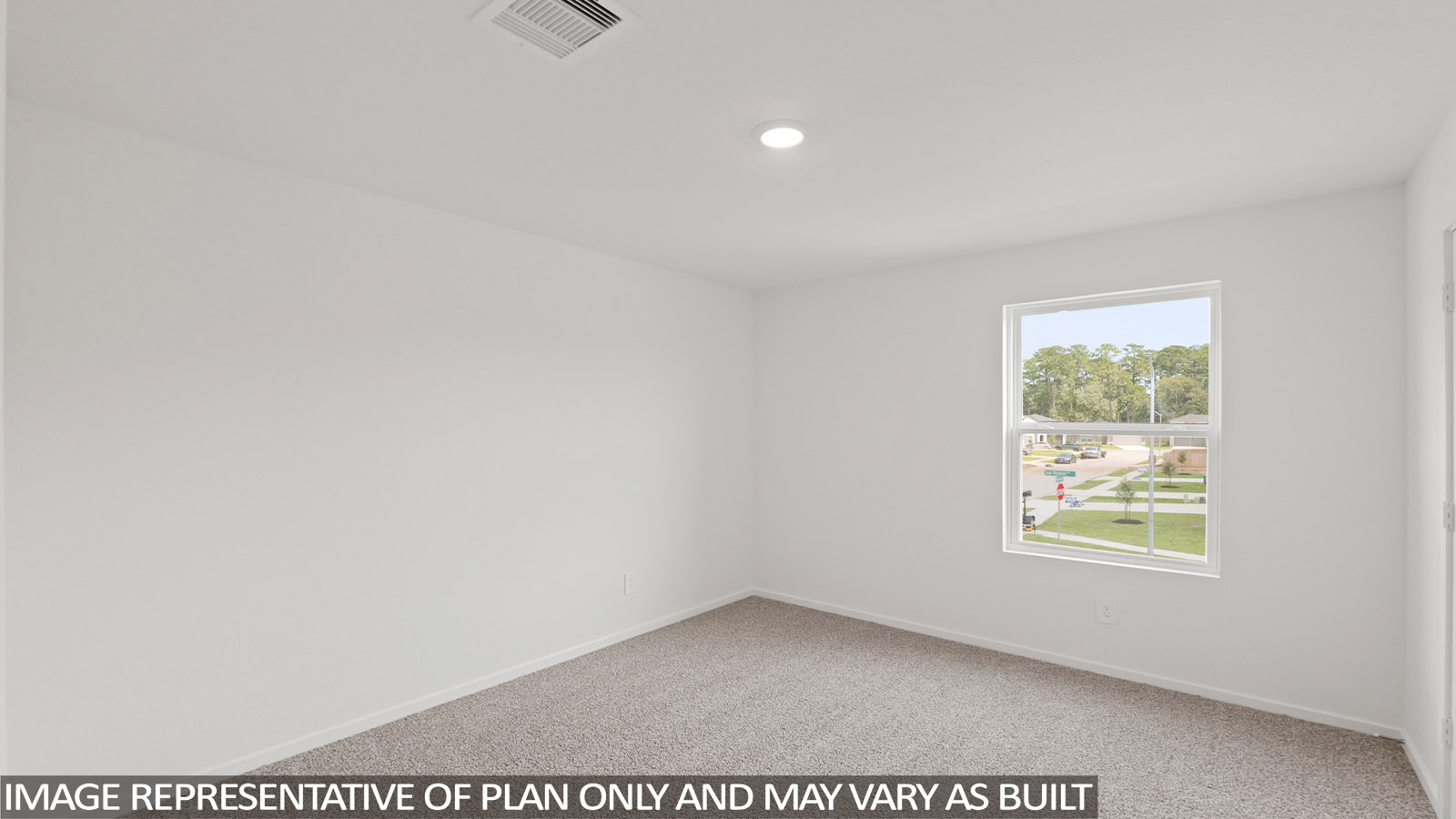 Bedroom with carpet flooring